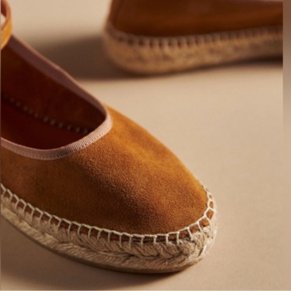 Anthropologie | Suede Espadrille Flats with Ankle Strap - Picture 3 of 8